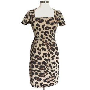 Woman's Banana Republic Leopard Print Sheath Dress Size 6